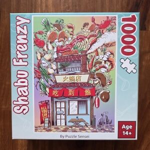 Puzzle SENSEI Shabu Frenzy 1000-Piece Puzzle - Colorful Illustration